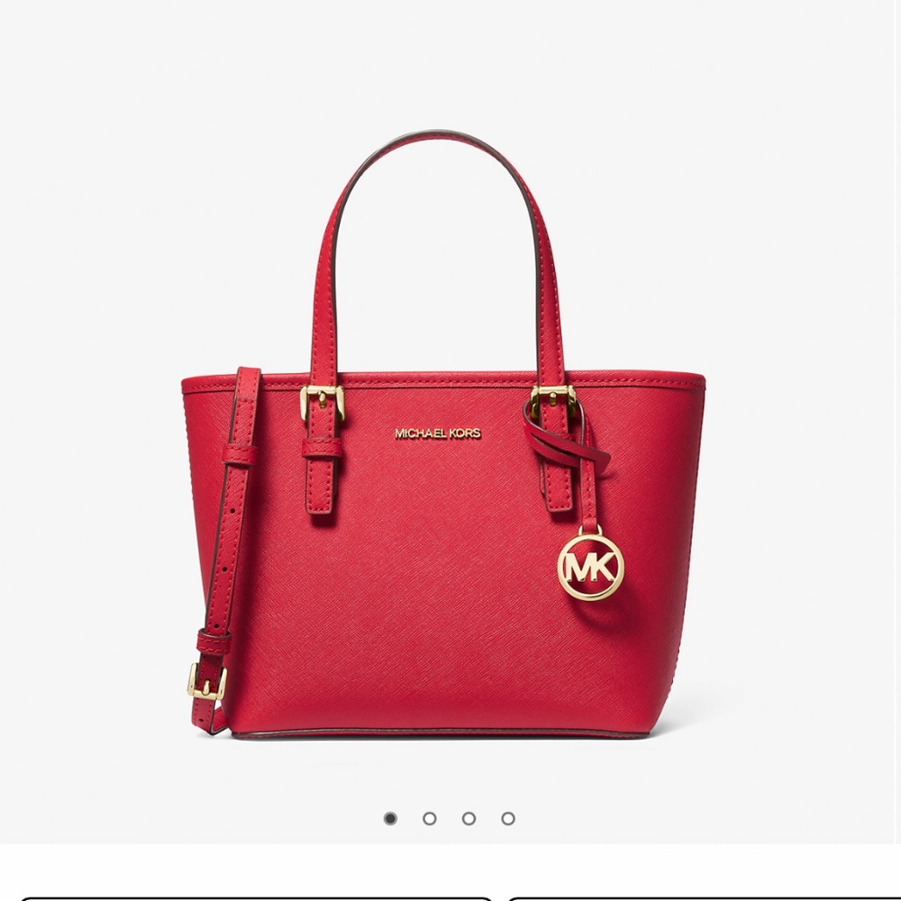 Jet Set Travel Extra-Small Saffiano Leather Top-Zip Tote Bag